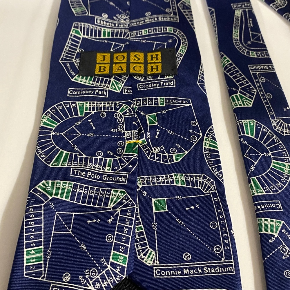 Josh Bach Silk Tie, Historic Major League Baseball Stadiums, Collectors, MLB - Picture 4 of 7